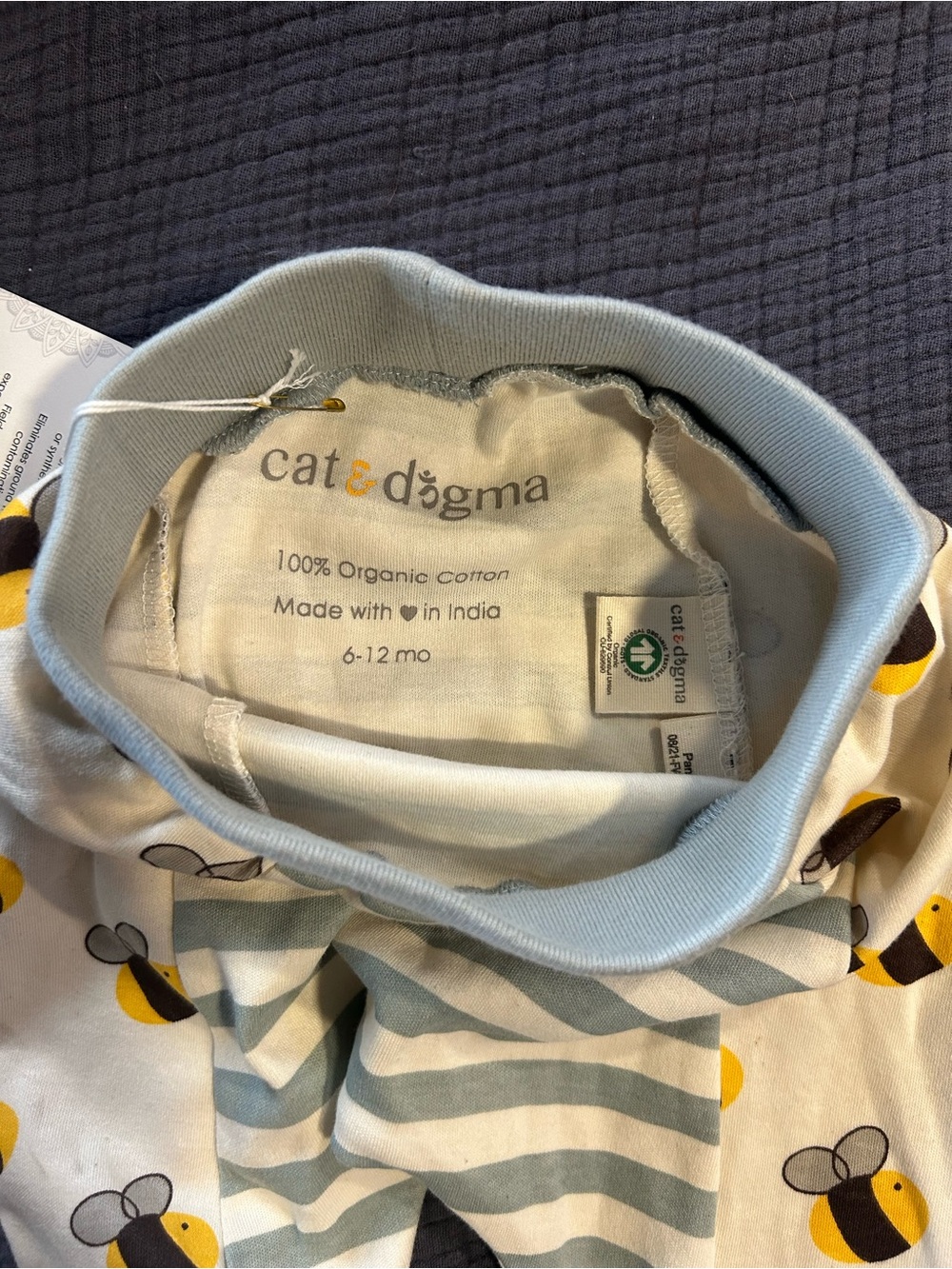 Cat & Dogma Organic Cotton Bee Harem Pants NWT 6-12M Baby - Picture 4 of 4